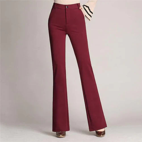 Schlank ausgestellte High-Waist-Hose – Mila
