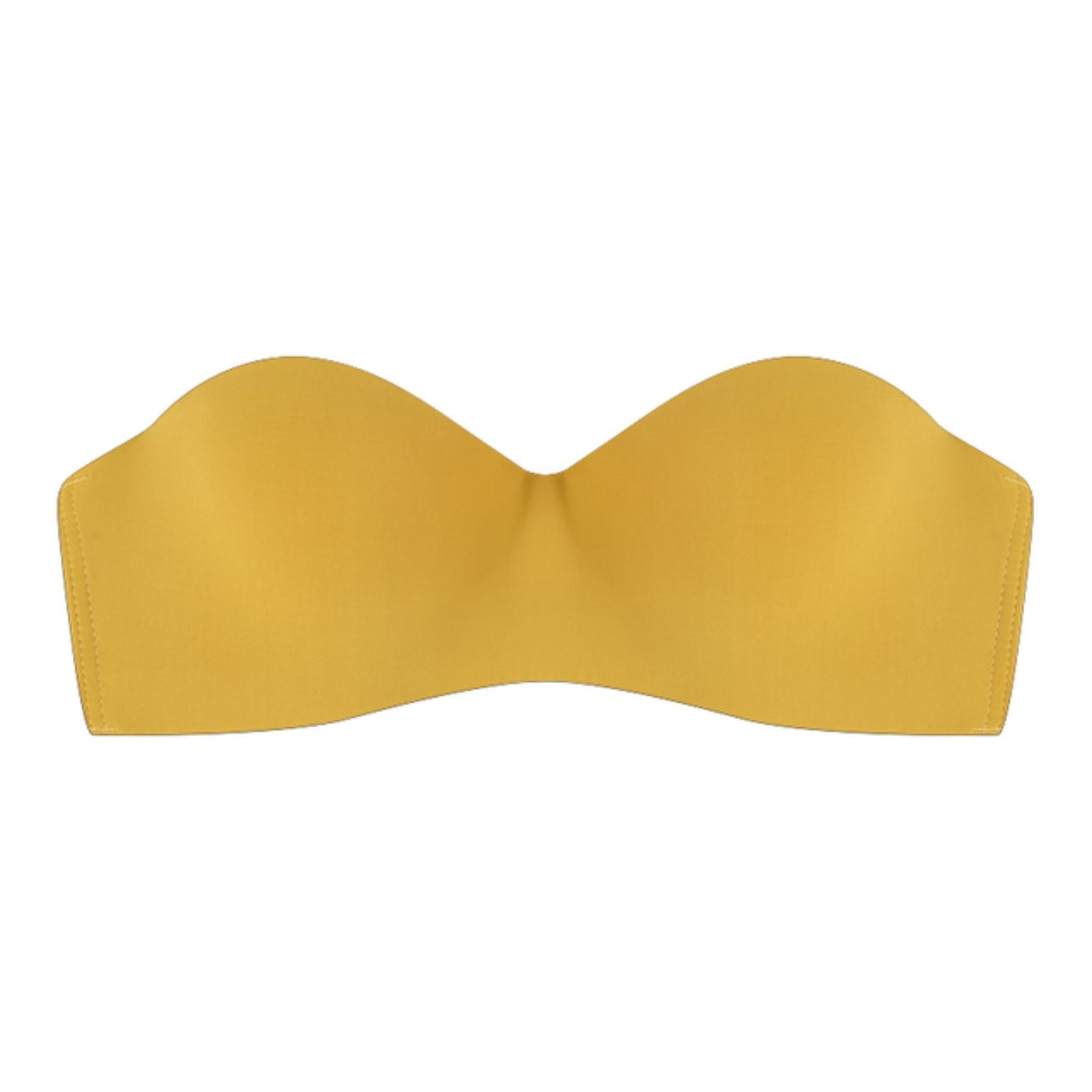 Gelber nahtloser trägerloser Damen-BH, bequem, weich, Sport-Bralette, Unterwäsche.