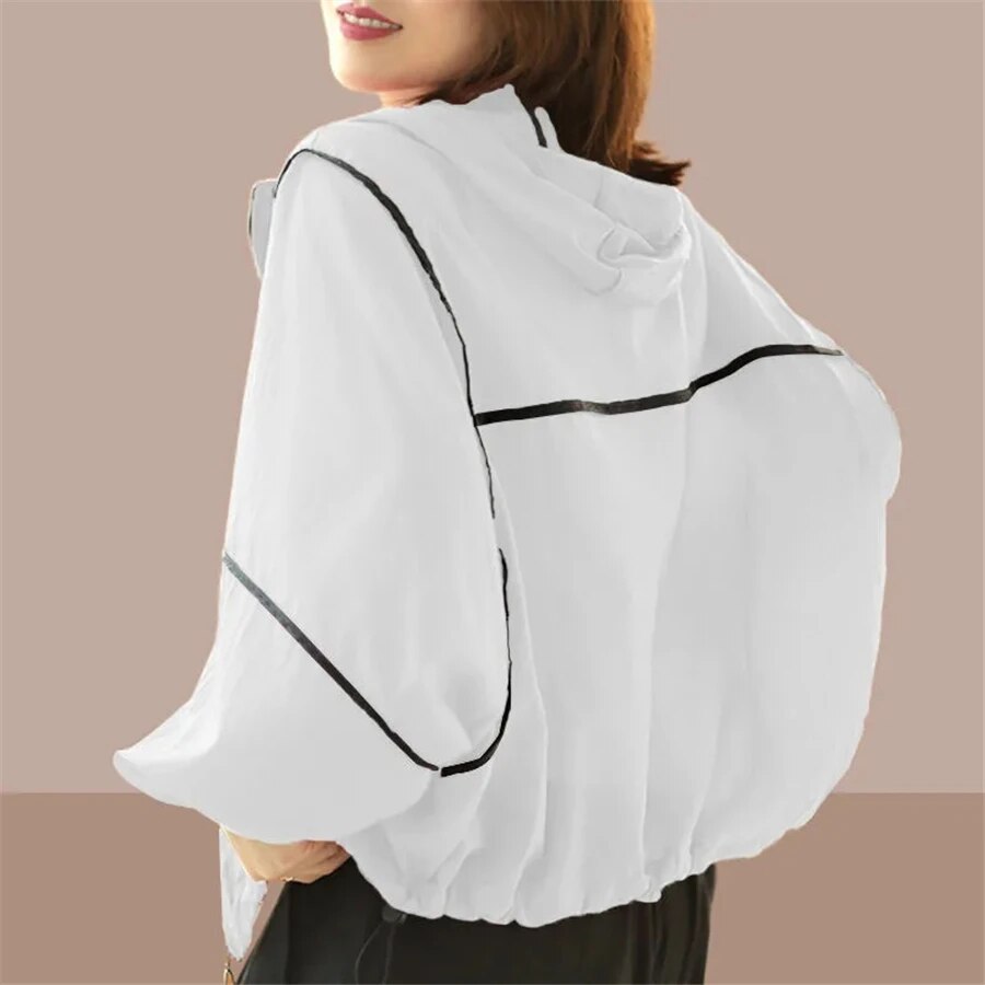 Leichte Damen-Sommer-Kapuzenjacke – Oversized, im lockeren Schnitt – Zoë