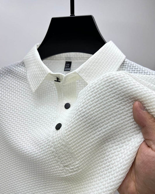Herrenpolo aus atmungsaktivem Mesh – Matteo