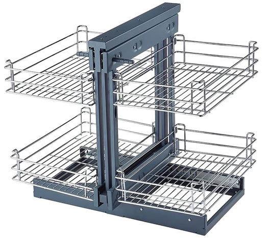 Robuster Kohlenstoffstahl Blind-Eckschrank Ausziehbares Regal – Zevora