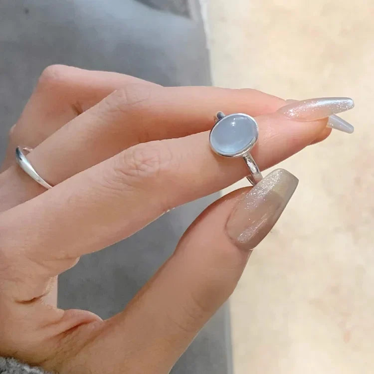 925er Sterlingsilber Ring - AquamarineElegance