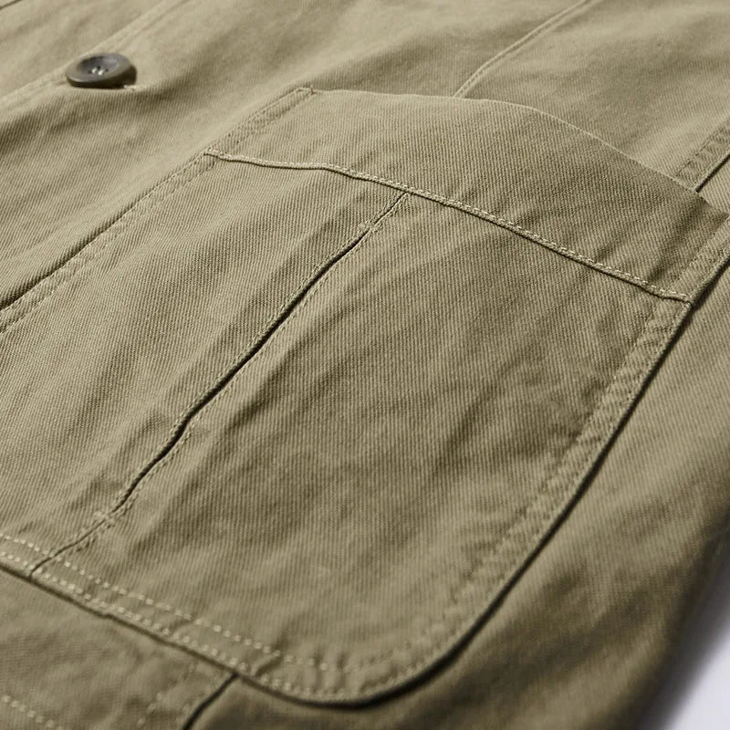 Herren-Sommermantel im Vintage- und Militärstil – Viktor