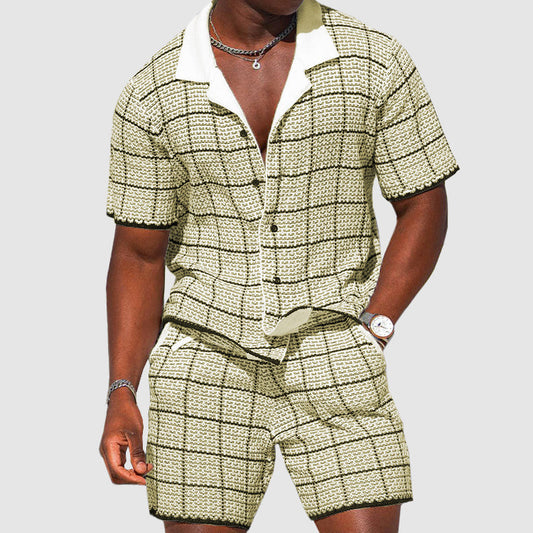 Zweiteilige Herren-Sommerhose mit kariertem Muster – Jules