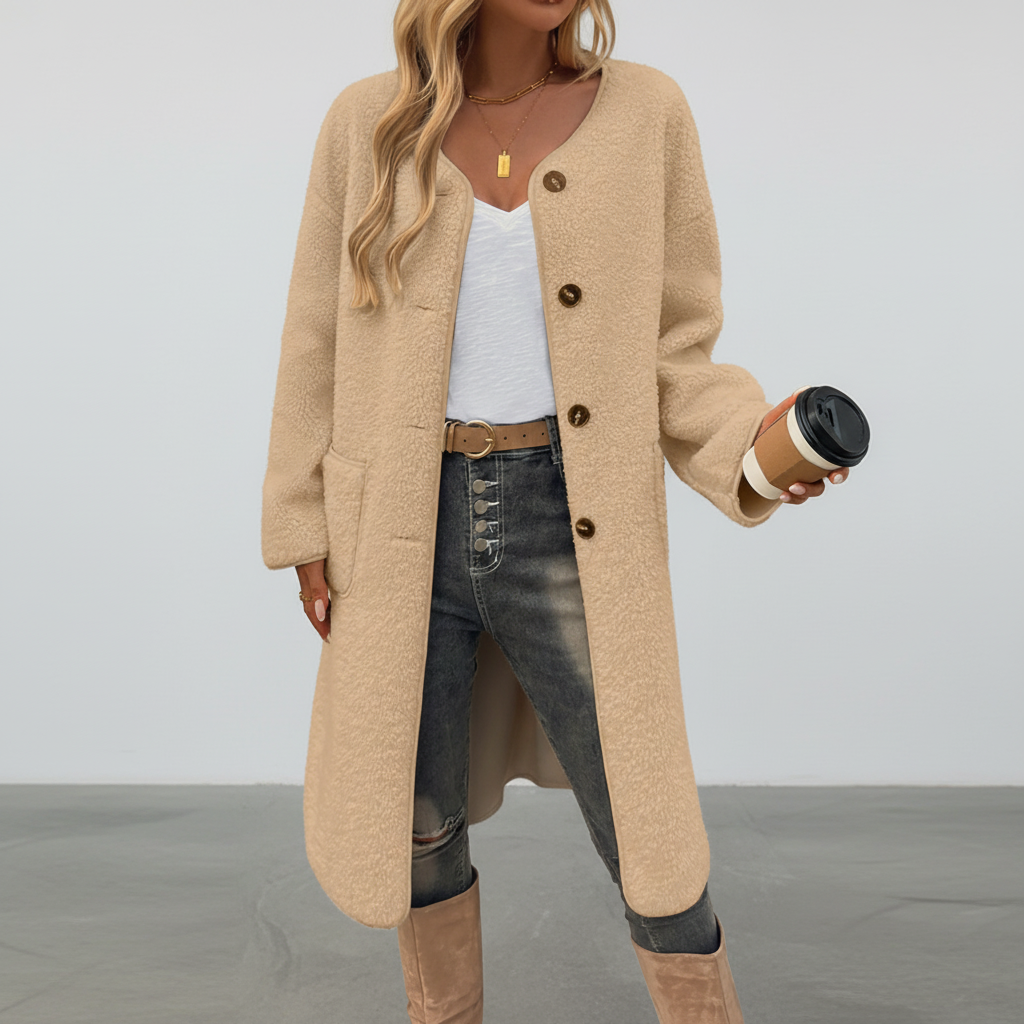 Bequemer Fleece-Mantel - Rita