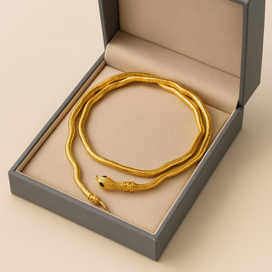 Bilandi Schlangen | Bilandi Glatte Metall Schlange Halskette für Frauen