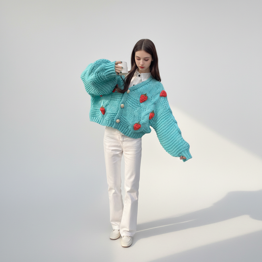 Bunt Gestricktes Kurzjackett - Nina