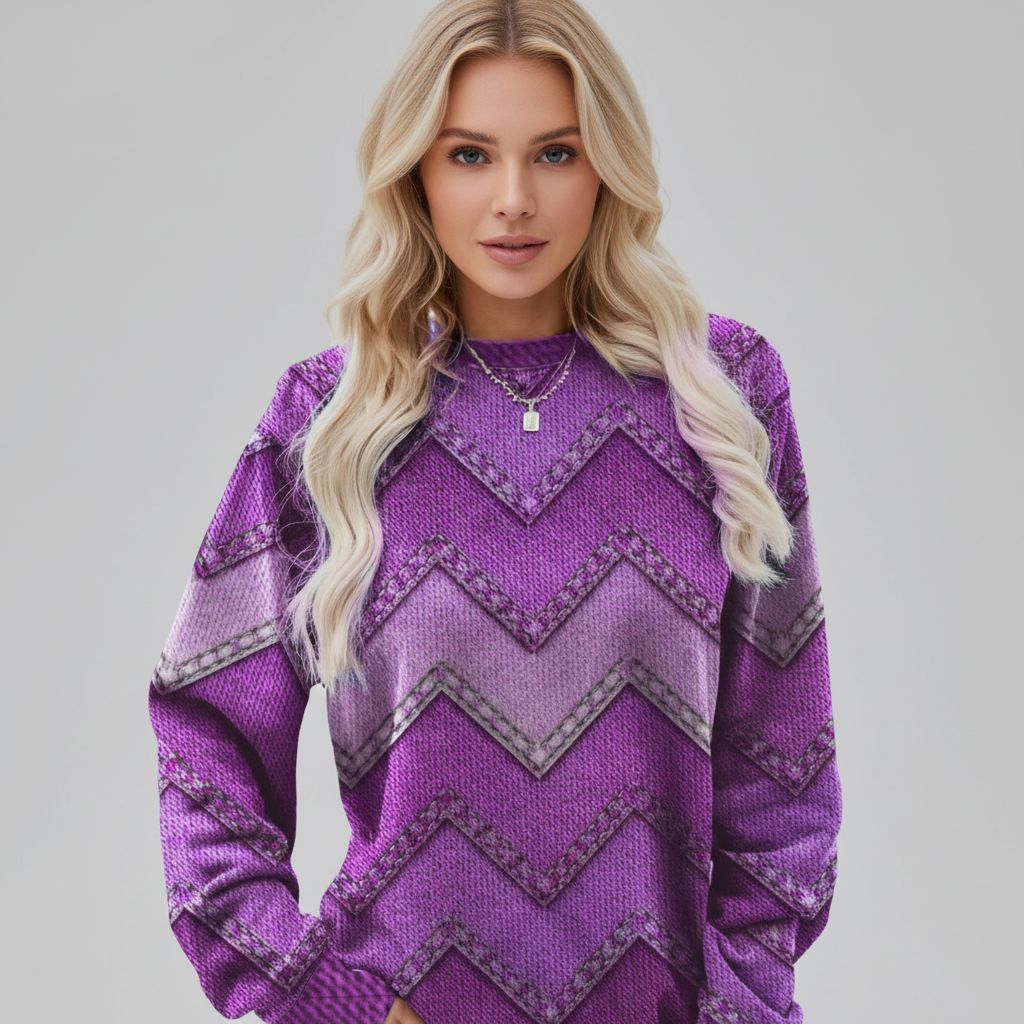Chevronmuster Strickpullover - Isabella