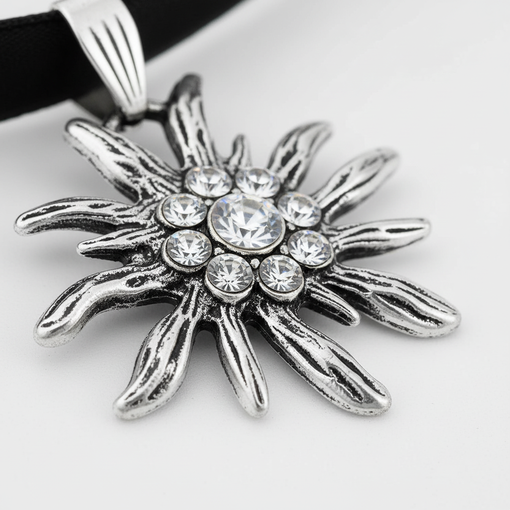 Choker Mit Edelweiß - AlpineGem
