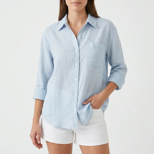 Damenbluse Hellblau - Rosalie