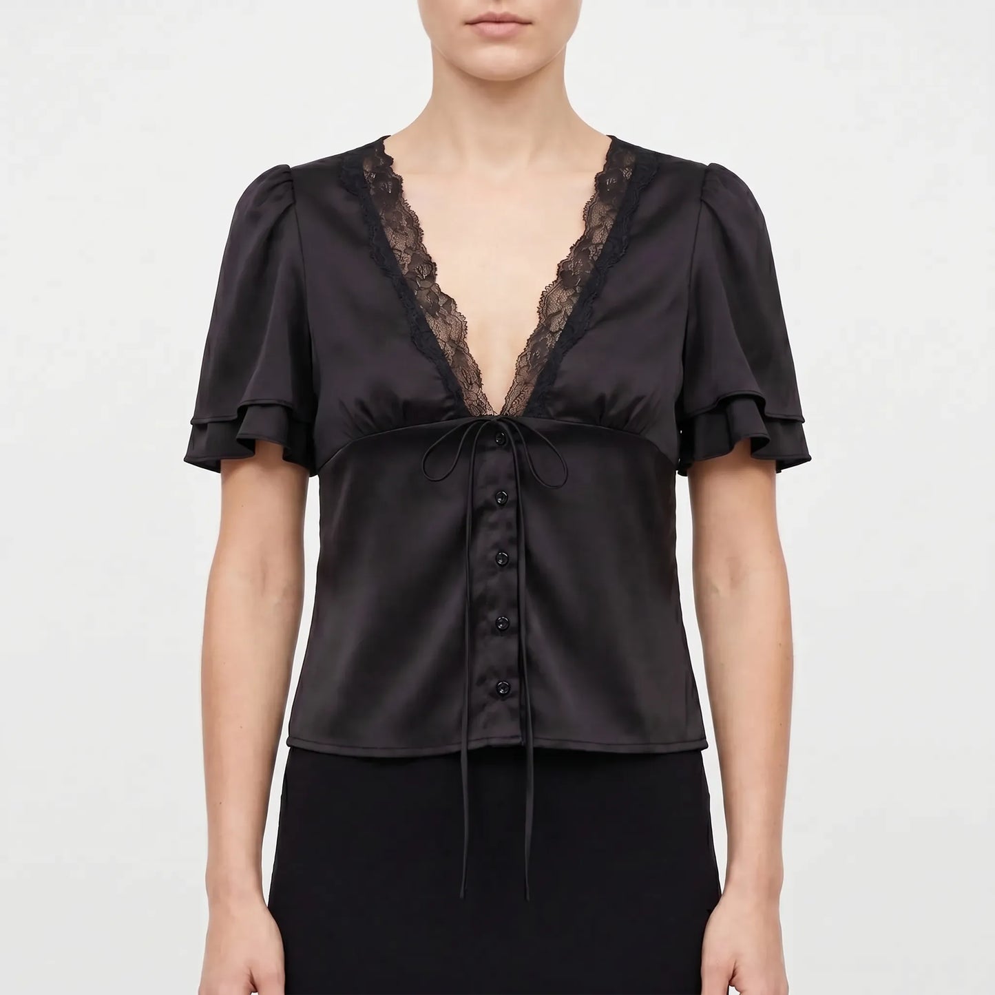 Damenbluse Mit Zierborte - Beverly