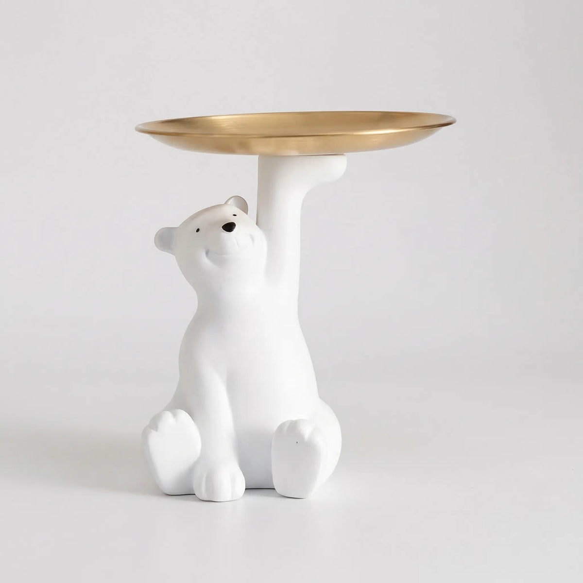 Decoratief Beeldje Met Gouden Dienblad - Arctivey