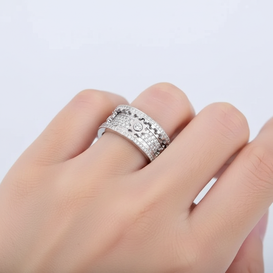 Drehender Silberring - SpinGlam