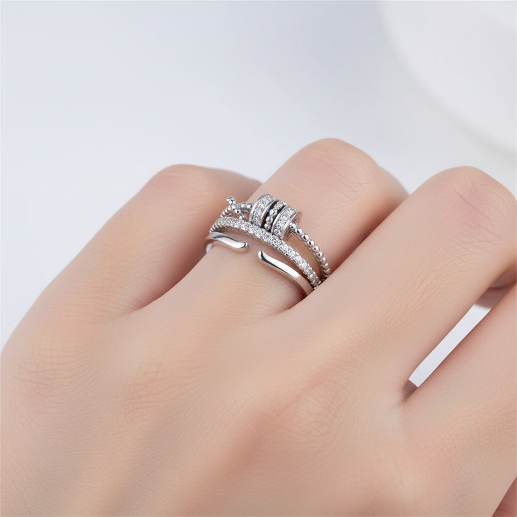 Drehender Zirkonring - FidgetRing