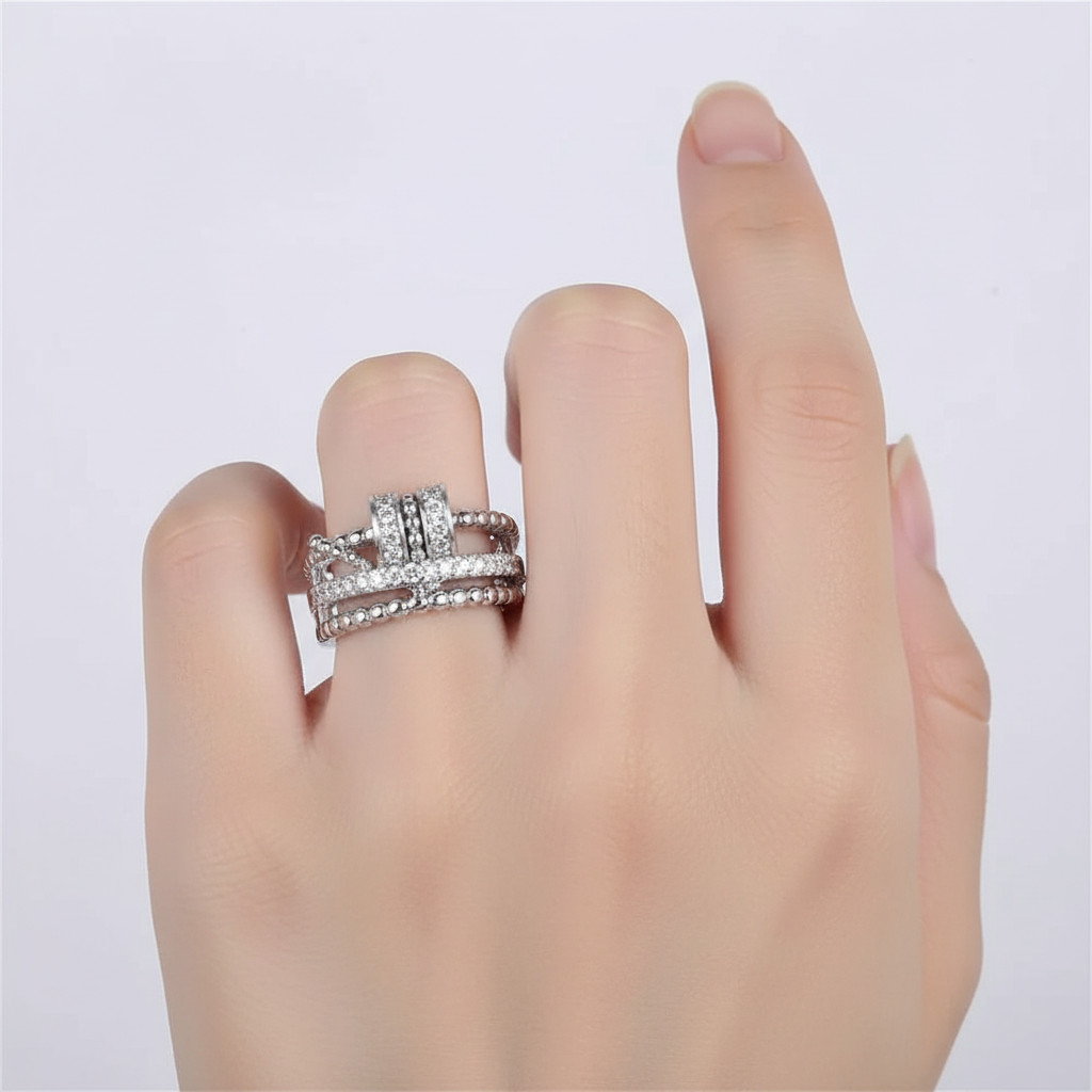 Drehender Zirkonring - FidgetRing