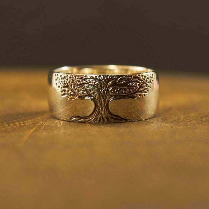 Edelstahlring Mit Baumdesign - TreeRing