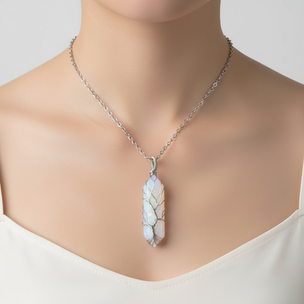 Edelsteinkette Mit Anhänger - CrystalTree