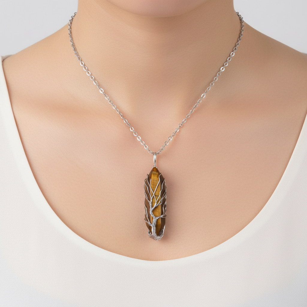 Edelsteinkette Mit Anhänger - CrystalTree