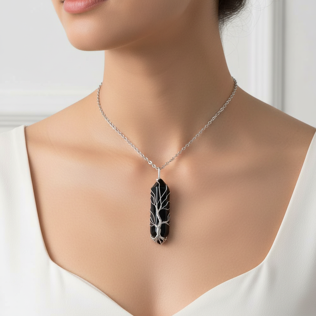 Edelsteinkette Mit Anhänger - CrystalTree