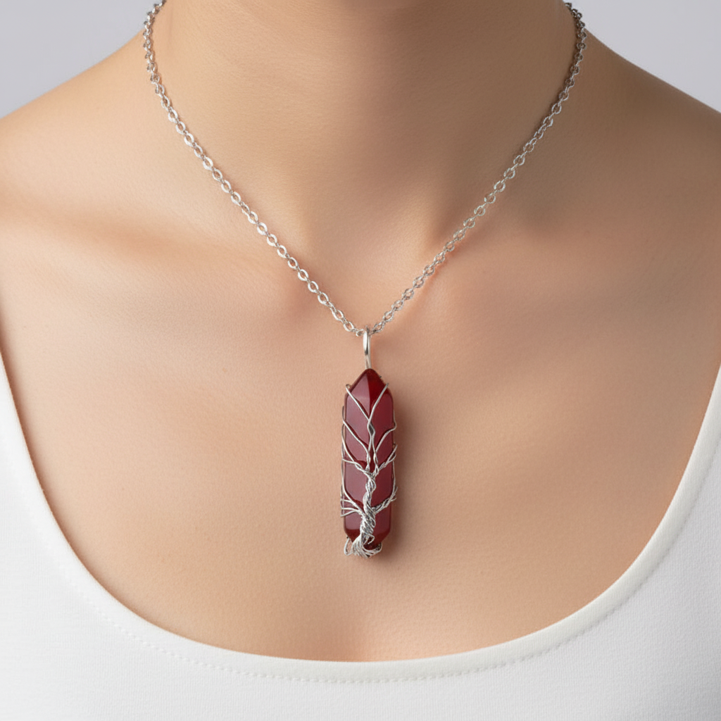 Edelsteinkette Mit Anhänger - CrystalTree