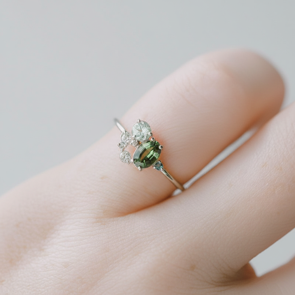 Edelsteinring Mit Zirkon - PeridotRing