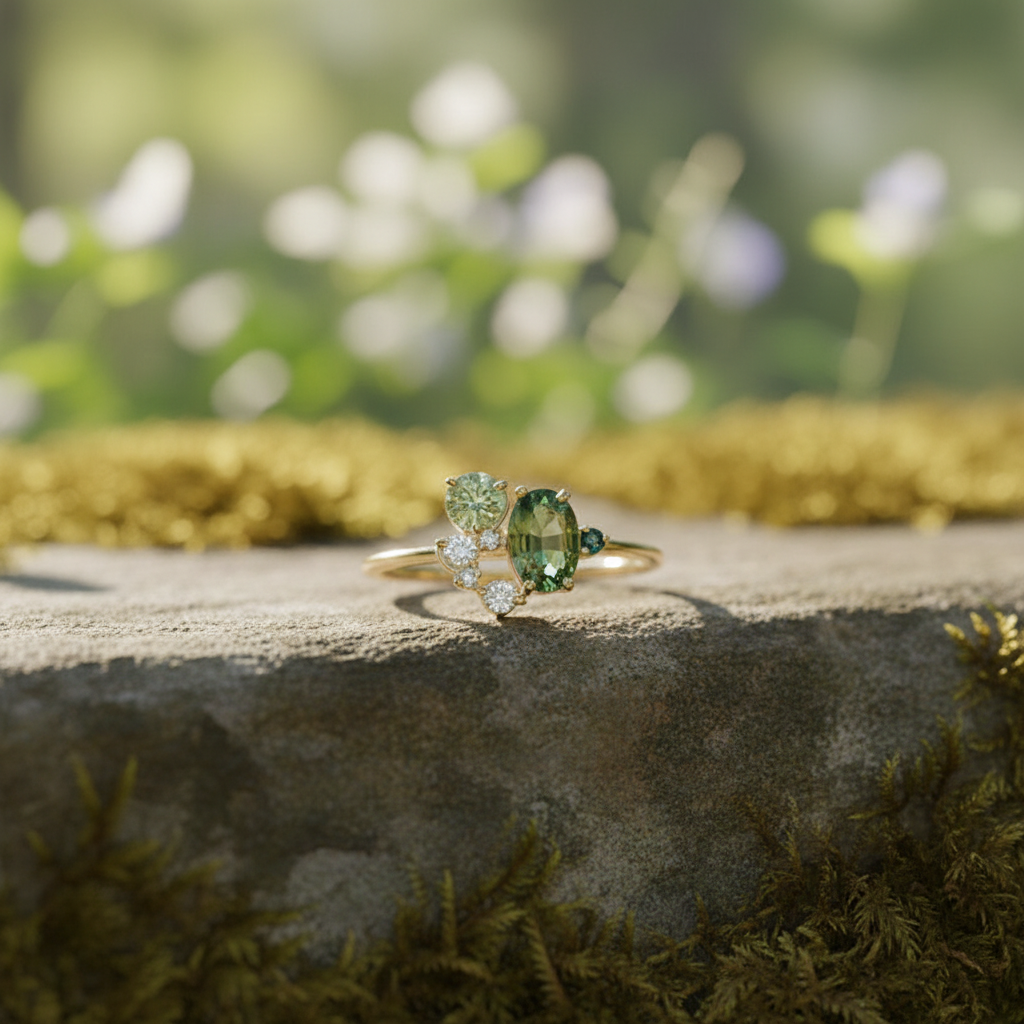 Edelsteinring Mit Zirkon - PeridotRing