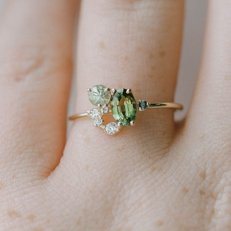 Edelsteinring Mit Zirkon - PeridotRing