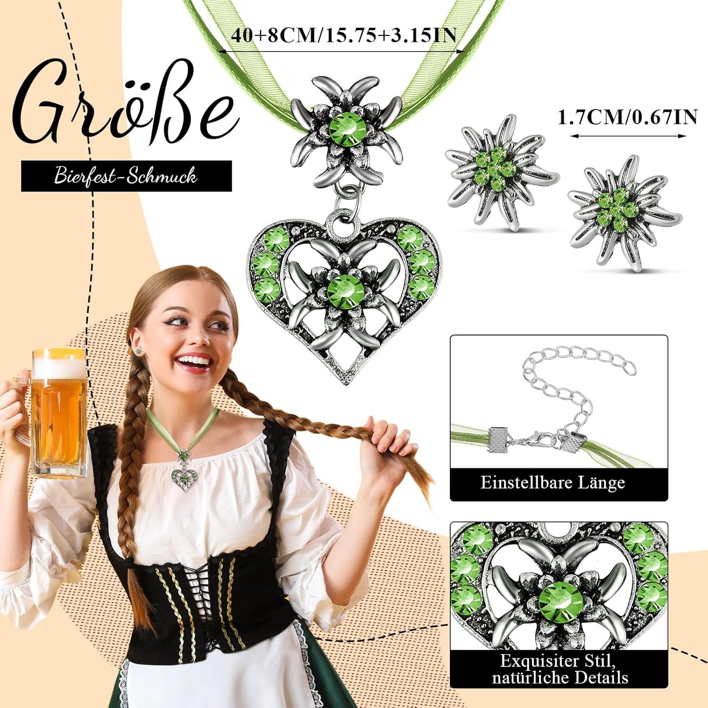 Edelweiß-Halskette - TrachtenGlanz