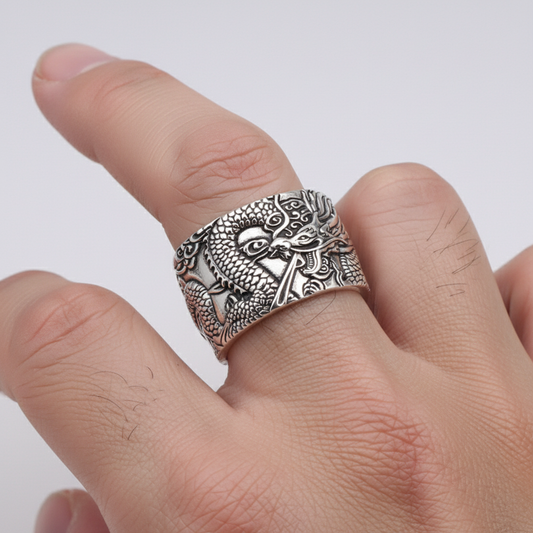 Einstellbarer Silberring - DragonRing