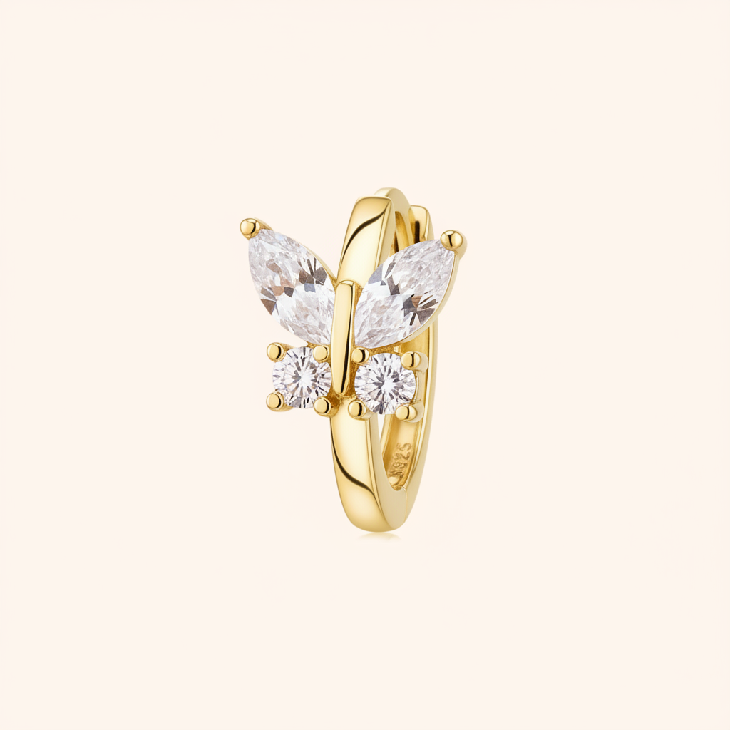 Elegante Creolen Mit Anhänger - ButterflyHoop