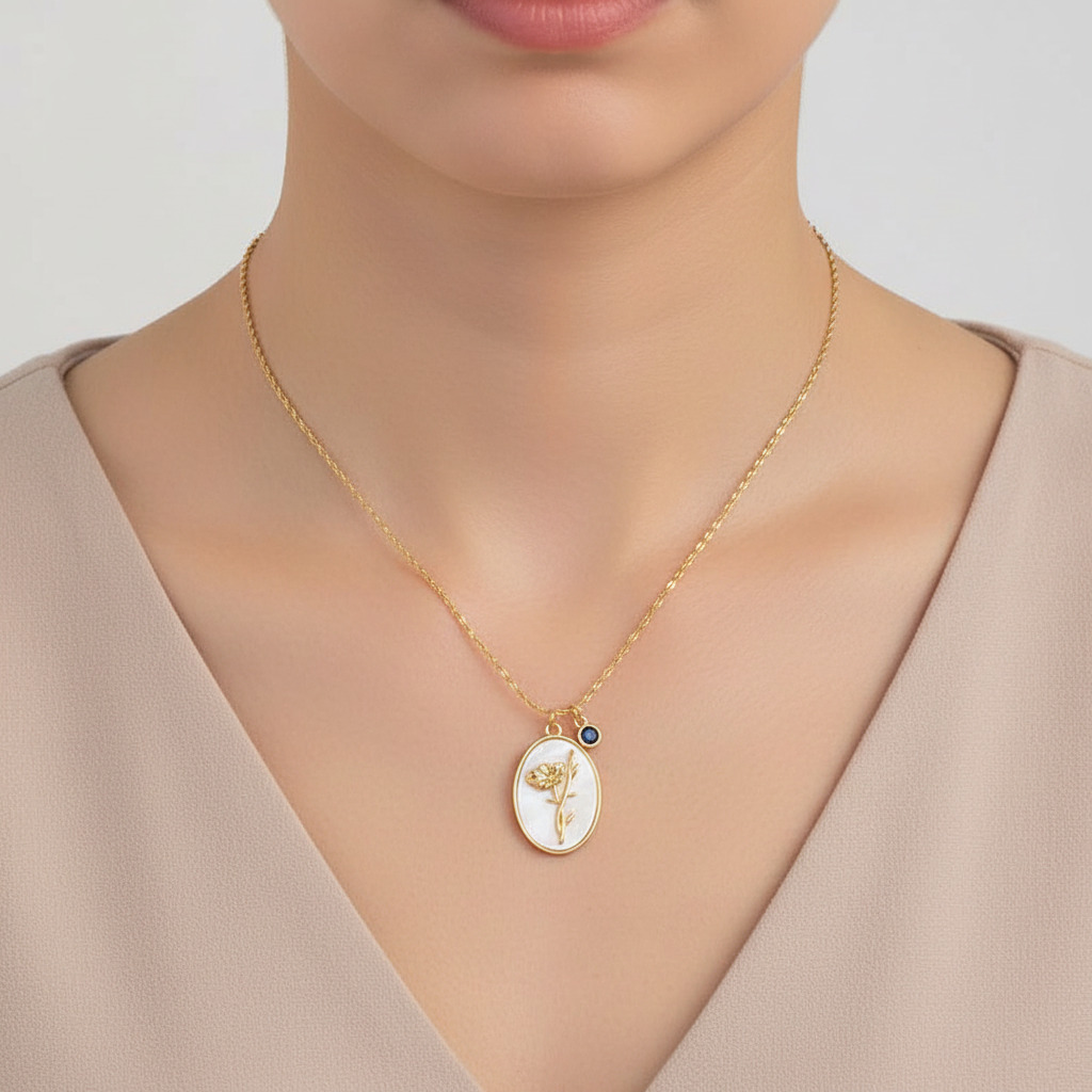 Elegante Geburtsstein-Halskette - AuraJewelry