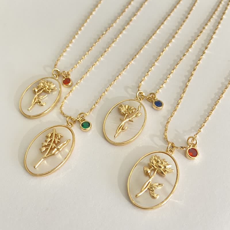 Elegante Geburtsstein-Halskette - AuraJewelry