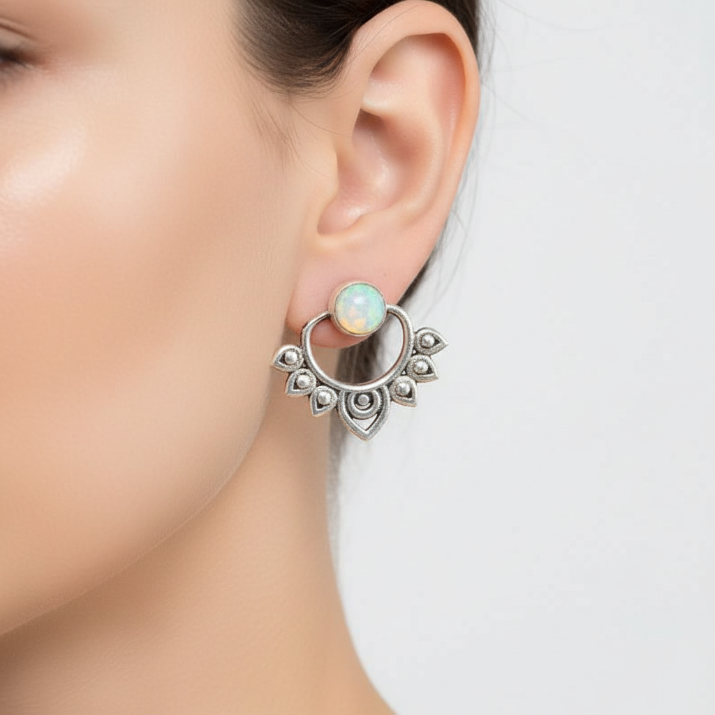 Elegante Ohrringe Aus Silber - OpalLotus