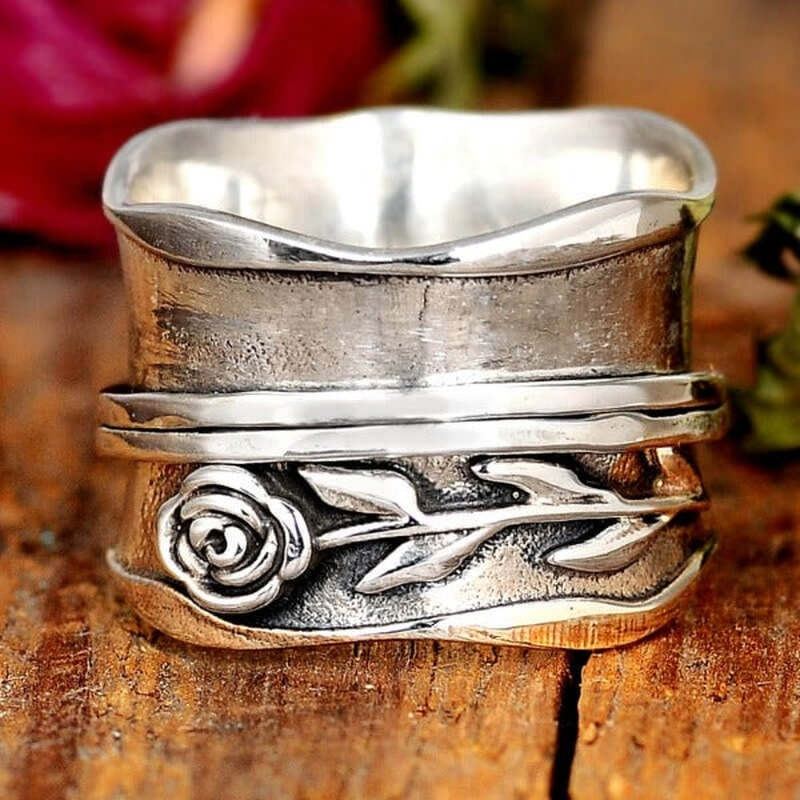 Eleganter Silberring - FloralRing