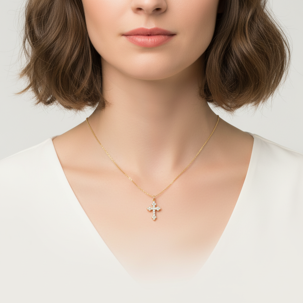 Filigrane Kreuzkette - CrossShine