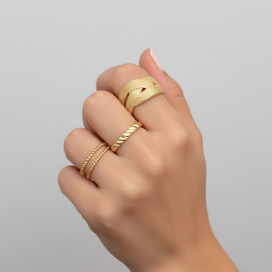 Geflochtener Doppelter Ring - LinaRing