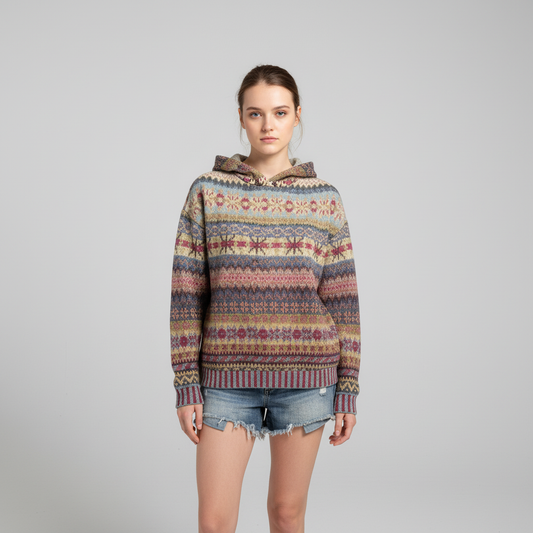 Gemusterter Damen Hoodie - Claudia