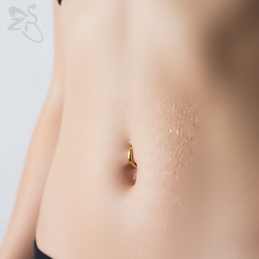 Geometrisches Bauchnabelpiercing - ShinePiercing