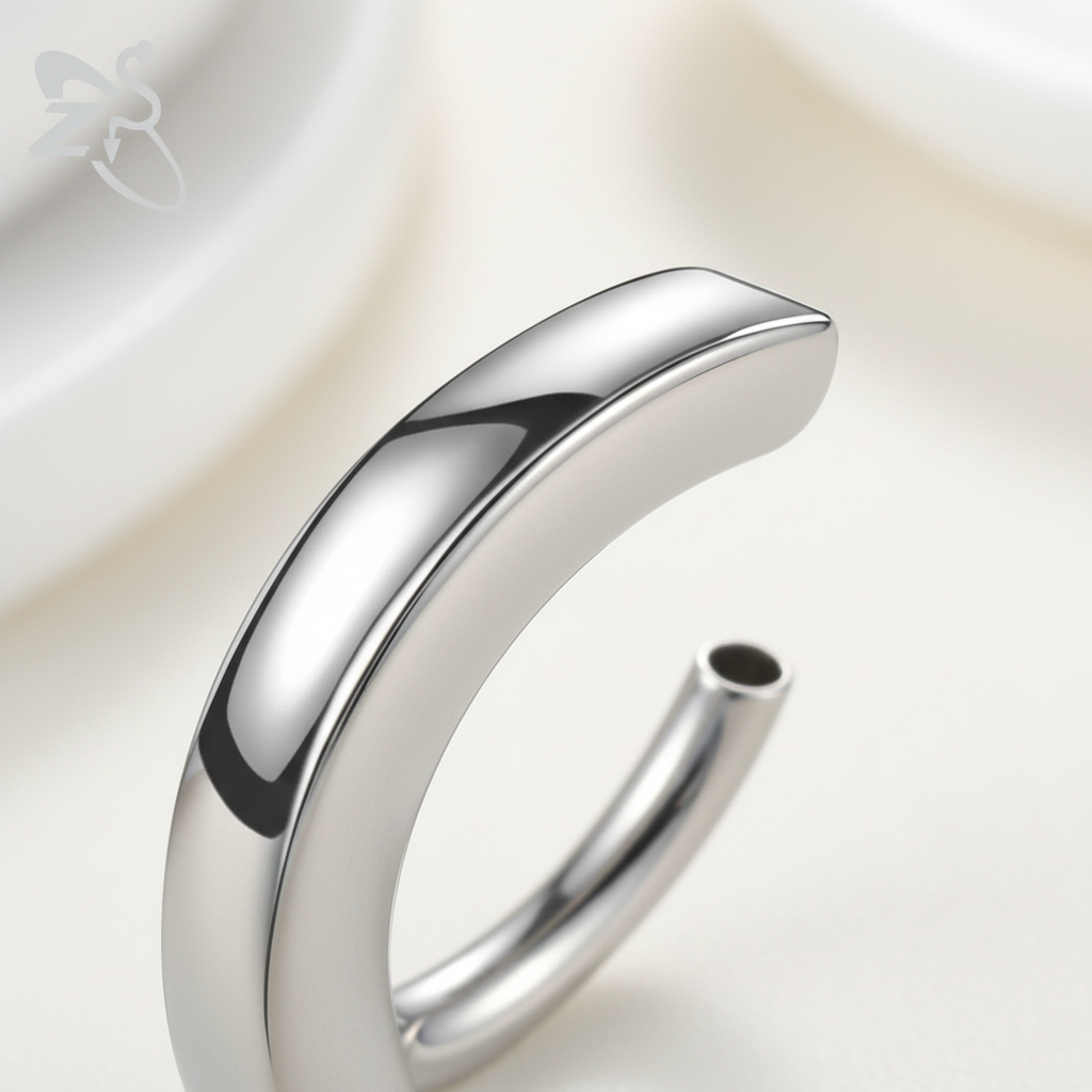 Geometrisches Bauchnabelpiercing - ShinePiercing