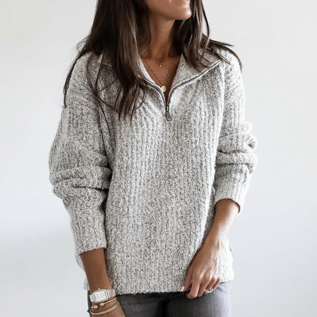 Gestrickter Herbstpullover - Regina