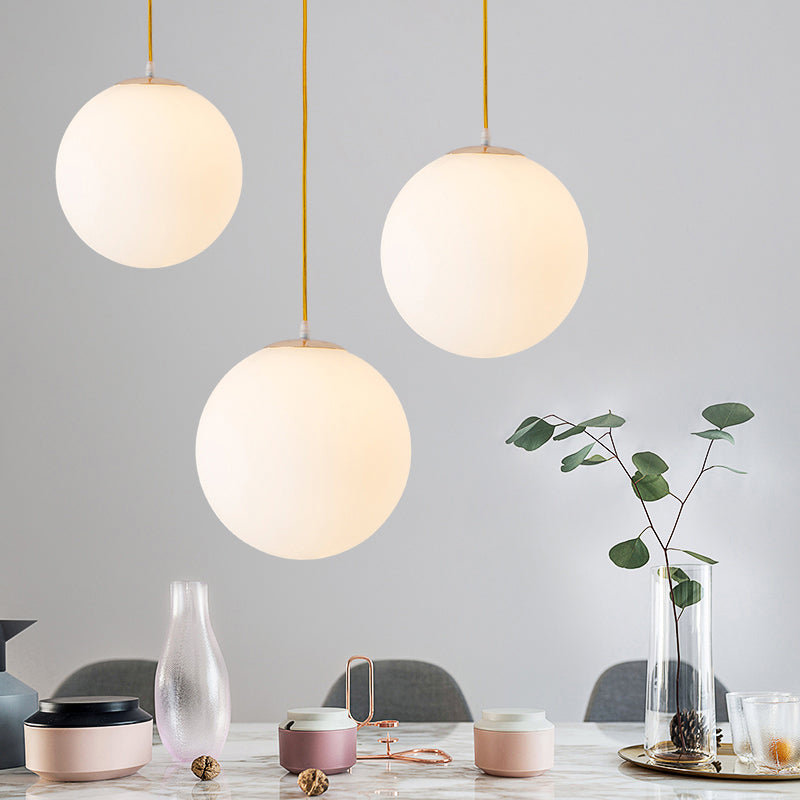 Globe Milk-Glass Pendant Light - Globivo