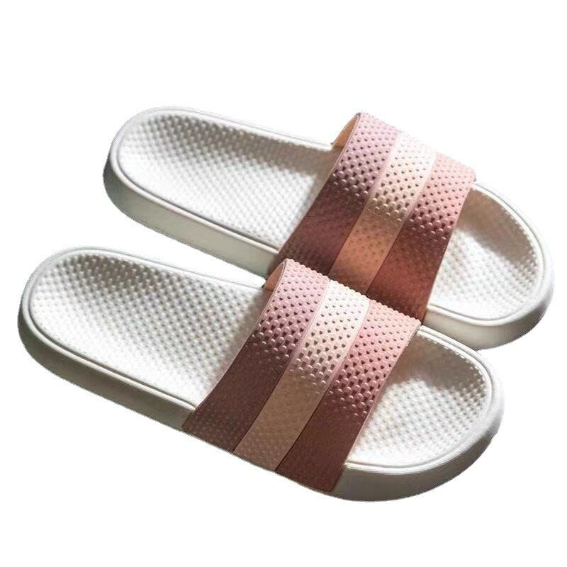 Rosa-weiße Badesandalen, rutschfest, bequem, für Damen und Herren, Sommermode.