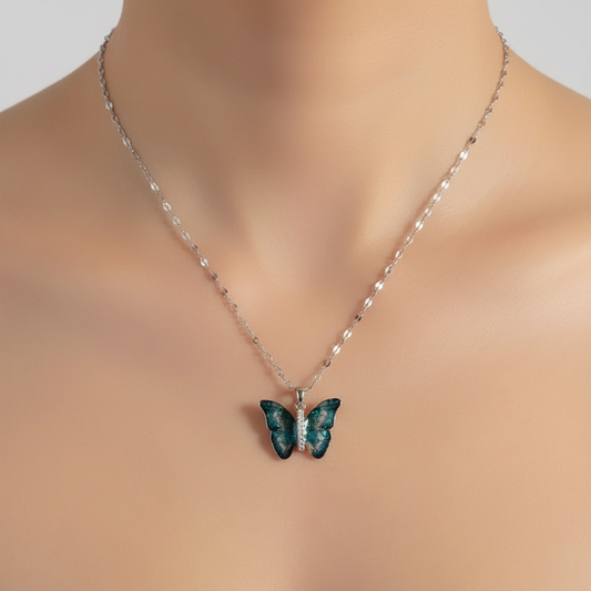 Halskette Mit Schmetterlingsmotiv - Butterfli