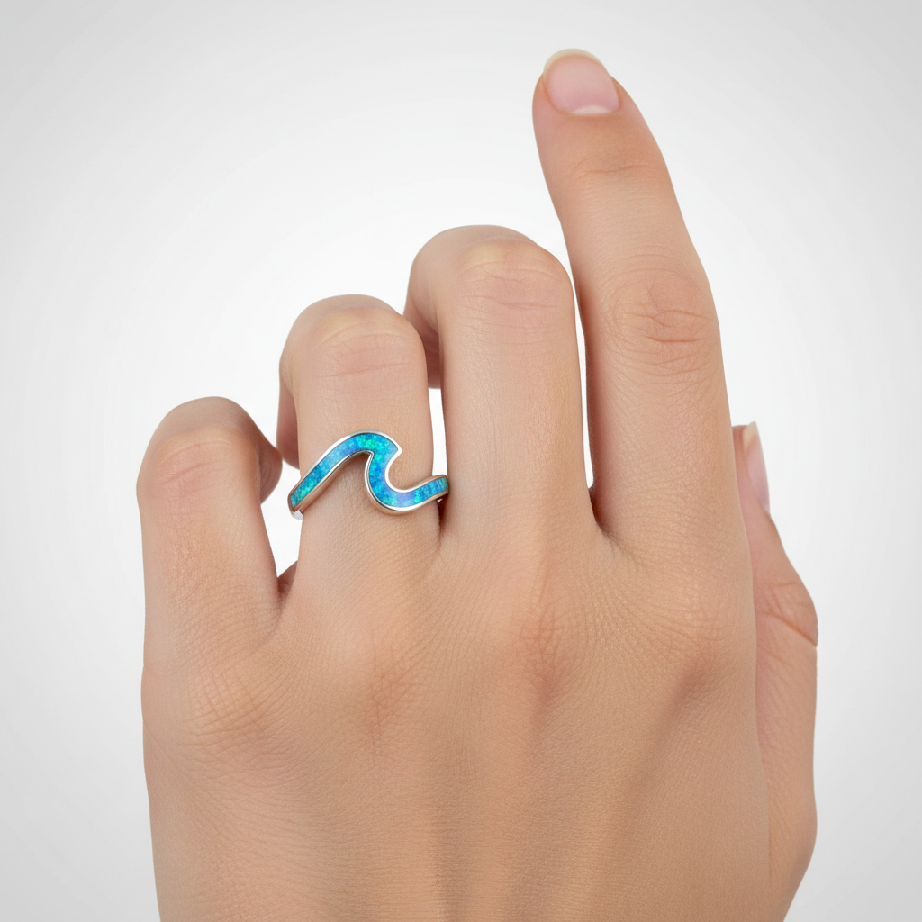 Handgefertigter Silberring - OceanRing