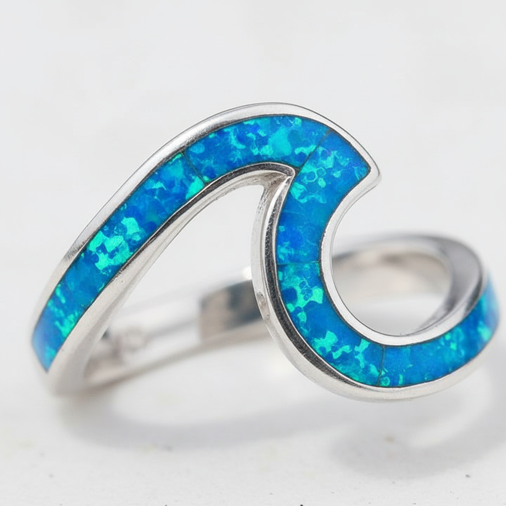 Handgefertigter Silberring - OceanRing
