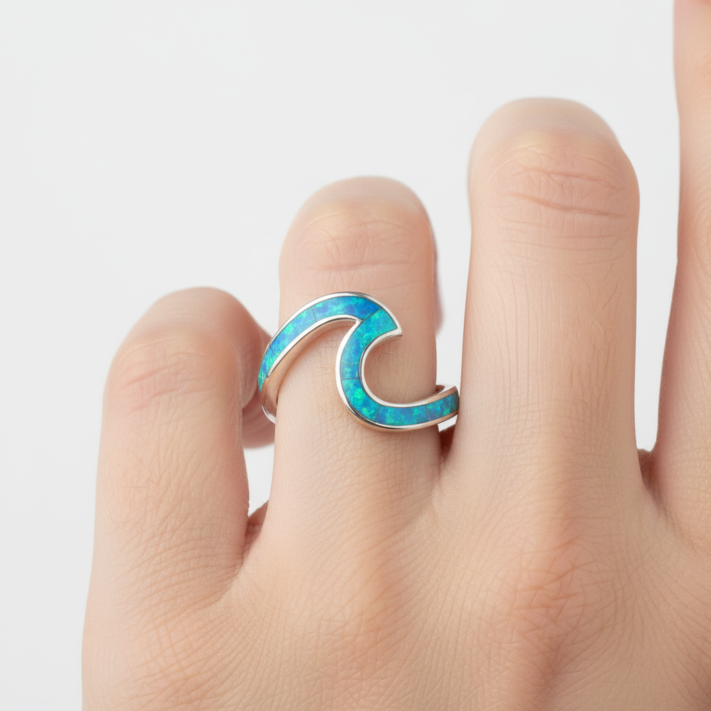 Handgefertigter Silberring - OceanRing