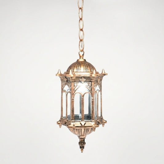 Hanging Lantern Pendant Light With Ornate Metalwork - Lanthernis
