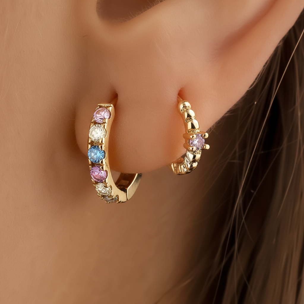 Hoop-Ohrringe Mit Zirkonia - JoyRing