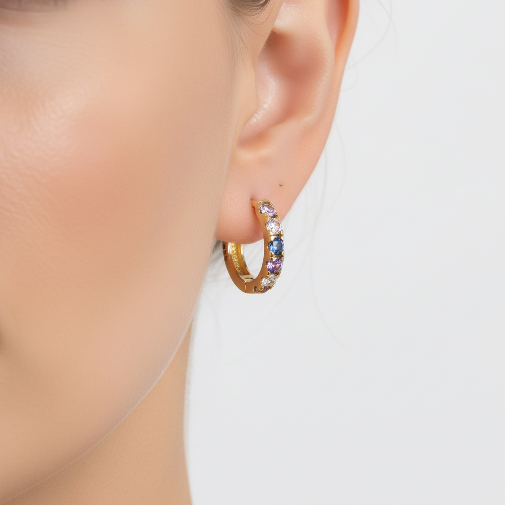 Hoop-Ohrringe Mit Zirkonia - JoyRing