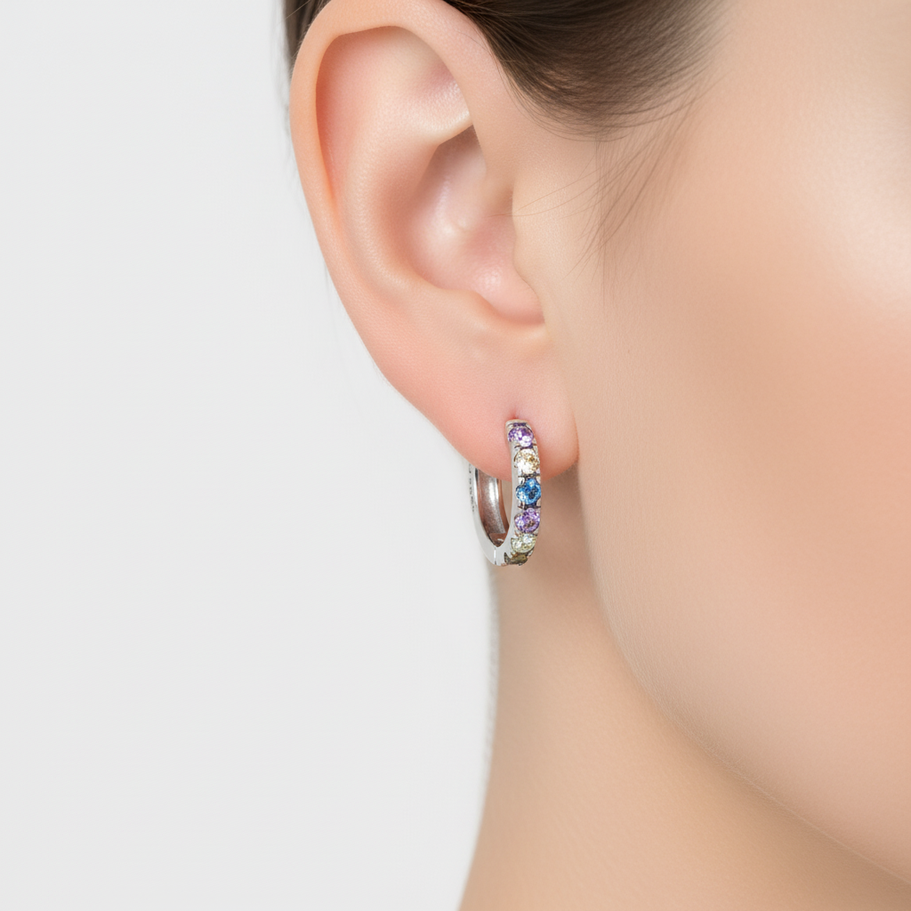 Hoop-Ohrringe Mit Zirkonia - JoyRing